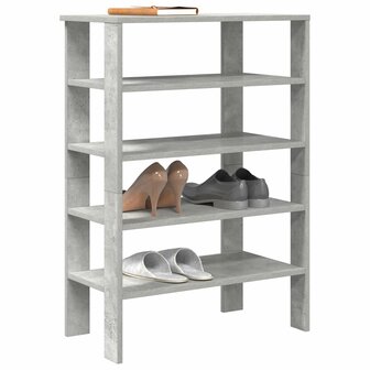 Schoenenrek 61x32x87,5 cm bewerkt hout betongrijs 1