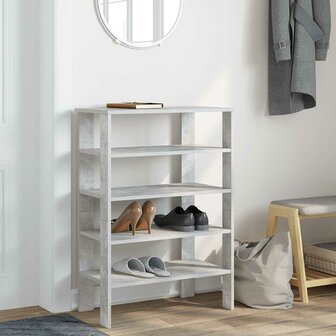Schoenenrek 61x32x87,5 cm bewerkt hout betongrijs 3