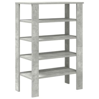 Schoenenrek 61x32x87,5 cm bewerkt hout betongrijs 6