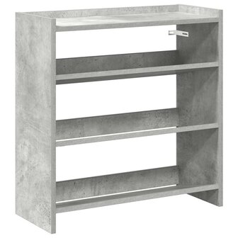 Schoenenrek 60x25x62 cm bewerkt hout betongrijs 2