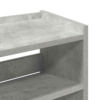 Schoenenrek 60x25x62 cm bewerkt hout betongrijs 7