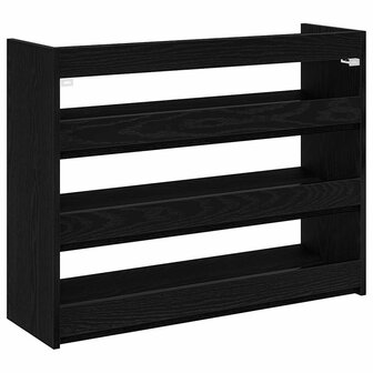 Schoenenrek 80x25x62 cm bewerkt hout zwart 6