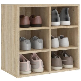 Schoenenkast 52,5x30x50 cm sonoma eikenkleurig 7