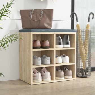 Schoenenkast 52,5x30x50 cm sonoma eikenkleurig 8