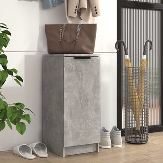 Schoenenkast 30x35x70 cm bewerkt hout betongrijs 1