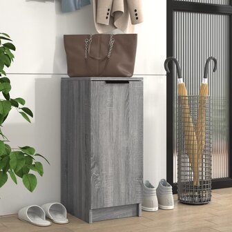 Schoenenkast 30x35x70 cm bewerkt hout grijs sonoma eikenkleurig 1