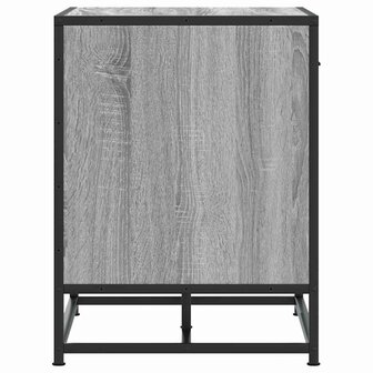 Schoenenbank 60x40x53,5 cm bewerkt hout en metaal grijs sonoma 5