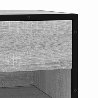 Schoenenbank 60x40x53,5 cm bewerkt hout en metaal grijs sonoma 8