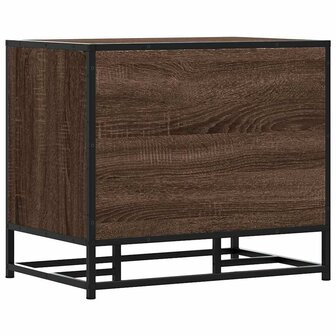 Schoenenbank 60x40x53,5 cm bewerkt hout en metaal bruin eiken 6