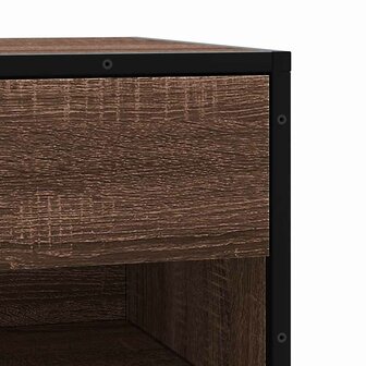 Schoenenbank 60x40x53,5 cm bewerkt hout en metaal bruin eiken 8