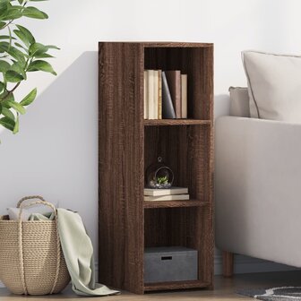 Dressoir 30x41x93 cm bewerkt hout bruin eikenkleur 1