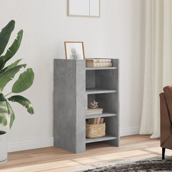 Dressoir 45x35x75 cm bewerkt hout betongrijs 1