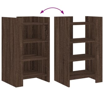 Dressoir 45x35x75 cm bewerkt hout bruin eikenkleur 7