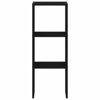 Boekenkast stapelbaar 30x30x80 cm bewerkt hout zwart eikenkleur 4