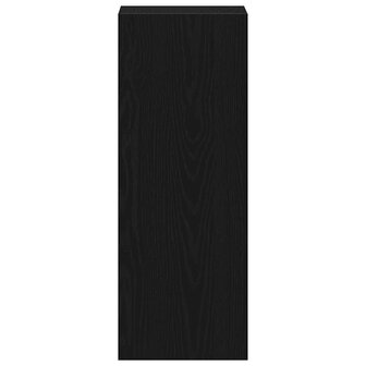 Boekenkast stapelbaar 30x30x80 cm bewerkt hout zwart eikenkleur 5