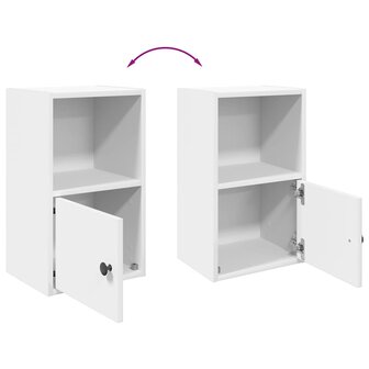 Boekenkast 31x24x52 cm bewerkt hout wit 8