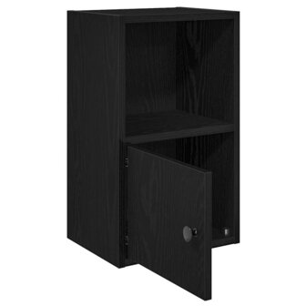 Boekenkast 31x24x52 cm bewerkt hout zwart eikenkleurig 4