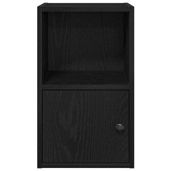 Boekenkast 31x24x52 cm bewerkt hout zwart eikenkleurig 5