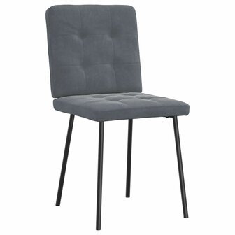 Eetkamerstoelen 2 st fluweel donkergrijs 3