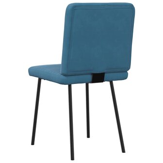 Eetkamerstoelen 2 st fluweel blauw 6