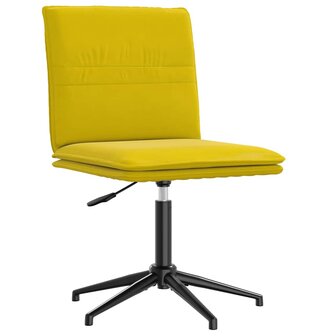 Eetkamerstoel fluweel geel 1