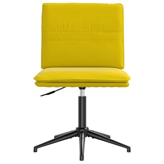 Eetkamerstoel fluweel geel 3