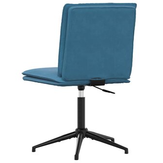 Eetkamerstoel fluweel blauw 5