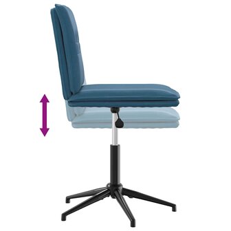 Eetkamerstoel fluweel blauw 6