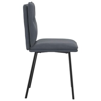 Eetkamerstoelen 2 st fluweel donkergrijs 5
