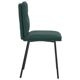 Eetkamerstoelen 2 st fluweel donkergroen 5