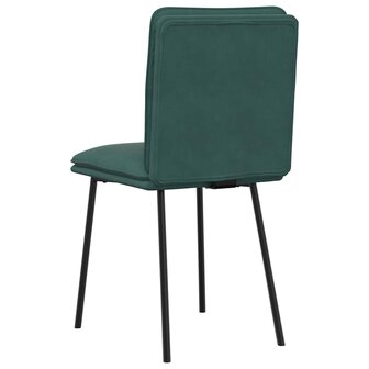 Eetkamerstoelen 2 st fluweel donkergroen 6