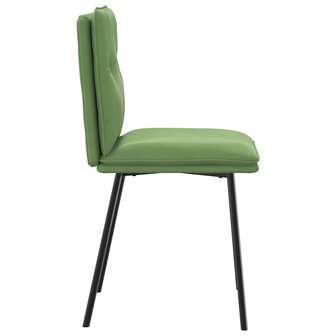 Eetkamerstoelen 2 st fluweel lichtgroen 5
