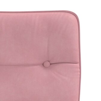 Eetkamerstoelen 2 st fluweel roze 7