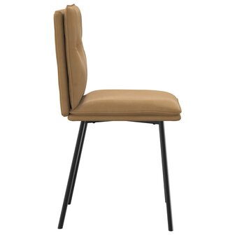Eetkamerstoelen 2 st fluweel bruin 5