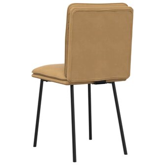 Eetkamerstoelen 2 st fluweel bruin 6