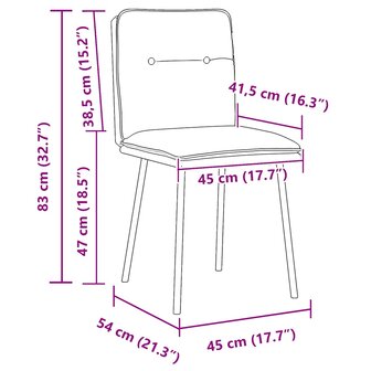 Eetkamerstoelen 2 st fluweel bruin 9