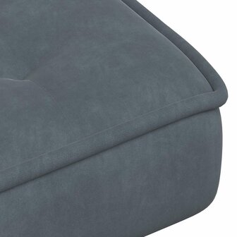 Relaxstoel met voetenbank fluweel donkergrijs 9