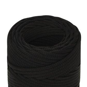 Werktouw 2 mm 100 m polyester zwart 4