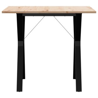 Eettafel Y-frame 80x80x75 cm massief grenenhout en staal 4