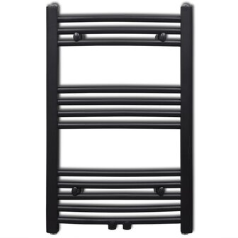 Radiator / handdoekenrek gebogen 500x764 mm zwart 2