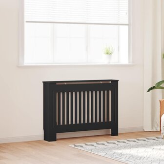 Radiatorombouw 112x19x81,5 cm MDF zwart 1