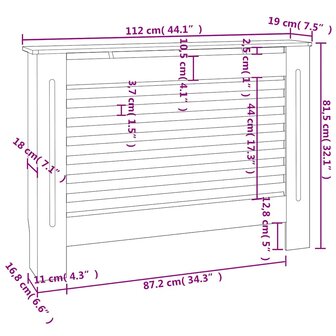 Radiatorombouw 112x19x81,5 cm MDF 9