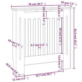 Radiatorombouw 78 cm MDF 8
