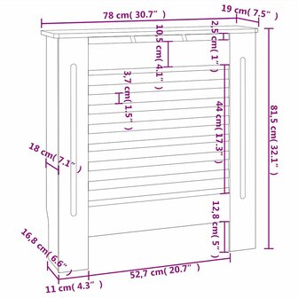 Radiatorombouw 78 cm MDF 8