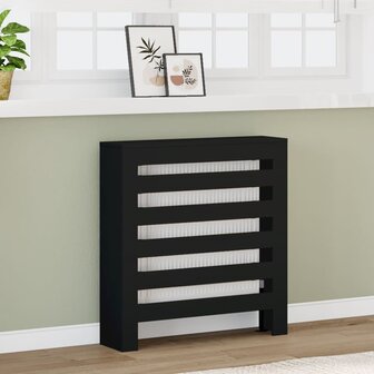 Radiatorombouw 78x20x82 cm bewerkt hout zwart 1