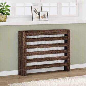 Radiatorombouw 104x20x82 cm bewerkt hout bruin eikenkleurig 1