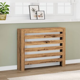 Radiatorombouw 104x20x82 cm bewerkt hout artisanaal eikenkleur 1