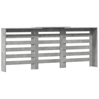 Radiatorombouw 205x21,5x83,5 cm bewerkt hout betongrijs 5