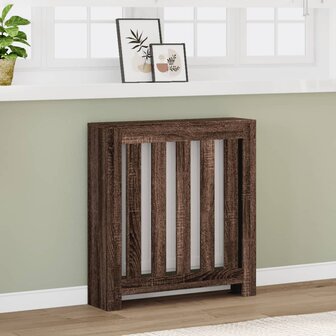 Radiatorombouw 78x20x82 cm bewerkt hout bruin eikenkleurig 1