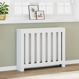 Radiatorombouw 104x20x82 cm bewerkt hout wit 1